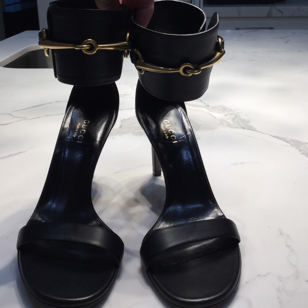 Gucci Ursula Leather Horsebit Sandals